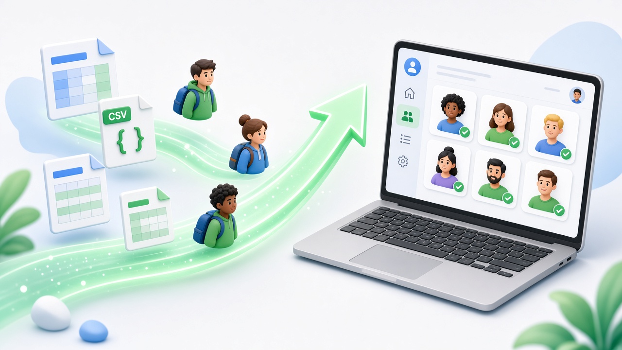 他ツールの一覧ファイルが、L-SOCKETの友だち一覧へ流れ込むイメージ